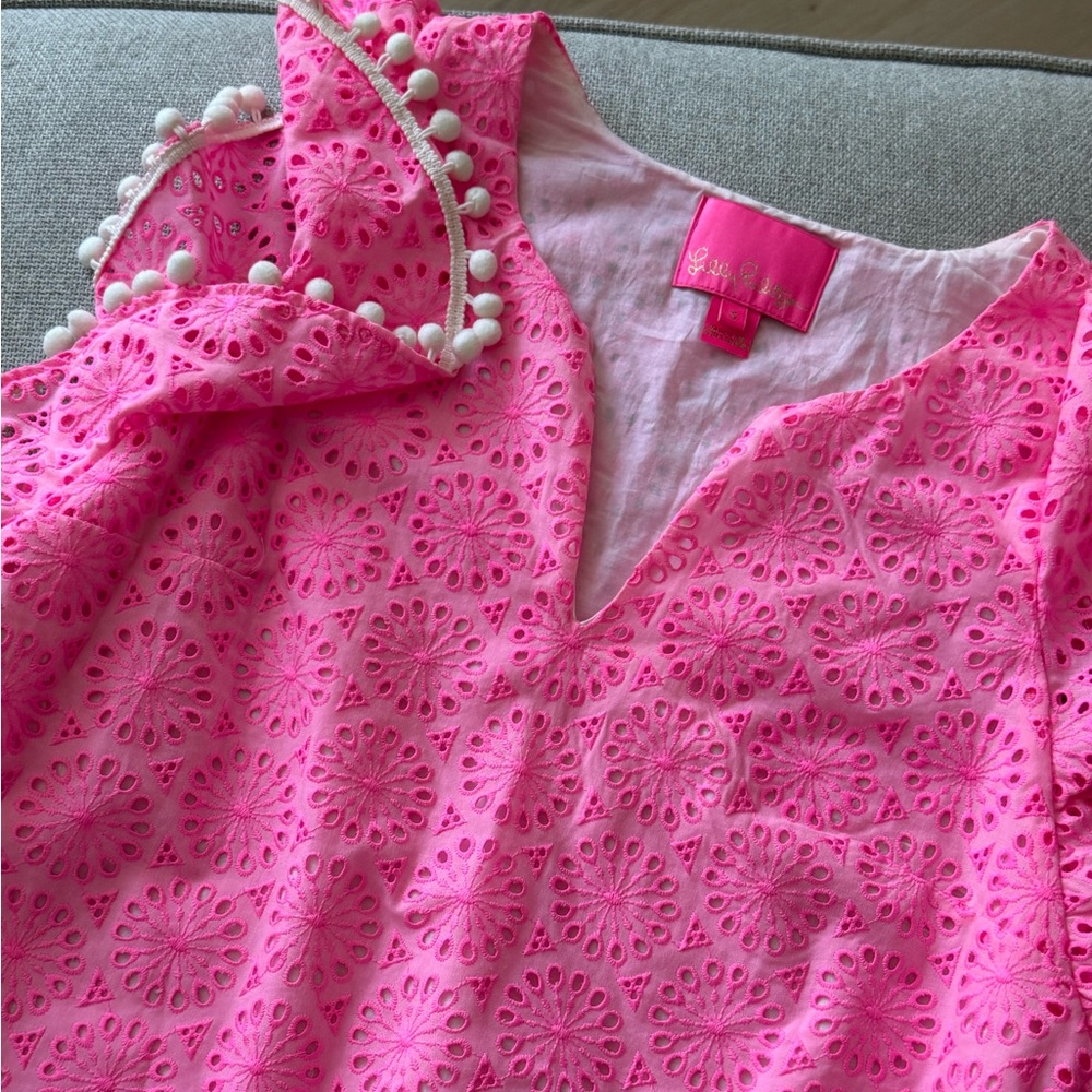 Pink Eyelet Lilly Pulitzer Dress